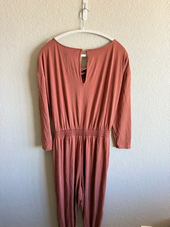 Anthropologie Saturday Sunday Dylan Cowl Neck Jumpsuit Loungewear Casual Rust - Picture 6 of 10